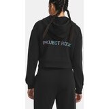 Under Armour Pjt Rck HW Terry FZ Q4-BLK Black Crop Top | ePonuda.com