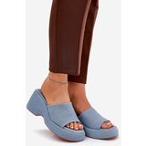 Boto Fabric Women's Slippers On Platform And Wedge Jeans Afisal | Shoptok.si