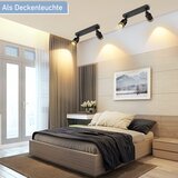 Nettlife Moderna črna stropna svetilka z 2 nastavljivima žarnicama GU10, kovinska, (22116777) | Shoptok.si