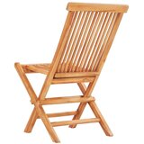  3-dijelni bistro set s bež jastucima od masivne tikovine | shoptok.hr