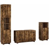  Set ormarića za kupaonicu 3 kom. Dimljeni hrast Prerađeno drvo | shoptok.hr