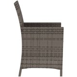  3-dijelni bistro set od poliratana s jastucima sivi | shoptok.hr