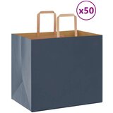  Papirnate vrećice 50 kom s ručkama plave 32x22x28 cm | shoptok.hr