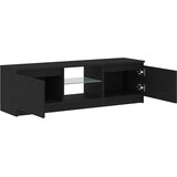 TV ormarić s LED svjetlima crni hrast 120x30x36 cm inženjerski drvo | Shoptok.si