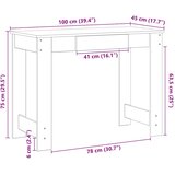  Radni stol boja hrasta sonome 100x45x75 cm konstruirano drvo | shoptok.hr