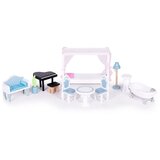 ECO TOYS drvena kuća za lutke, 11 komada namještaja | shoptok.hr