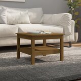 vidaXL Klubska mizica medeno rjava 55x55x40 cm trdna borovina Cene