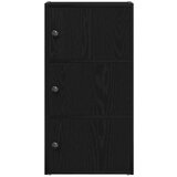 vidaXL Regal za knjige crni hrasta 40x24x77 cm od konstruiranog drva | shoptok.hr