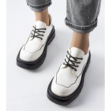 Gemre White Derby Shoes on a Chunky Sole Cheshire | shoptok.hr