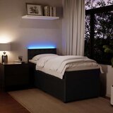 vidaXL Box spring postelja z vzmetnico črna 100x200 cm žamet | Shoptok.si