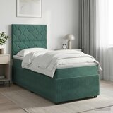  Boxspring krevet s madracem Tamnozelena 90 x 200 cm Baršun | shoptok.hr