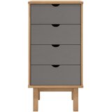  Ladičar OTTA smeđe-sivi 45x39x90 cm od masivne borovine | shoptok.hr