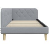  Kutni okvir kreveta Svijetlo siva 100 x 200 cm tkanina | shoptok.hr