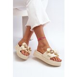 Boto Women's Beige Slippers with Bow and Bear Katterina | Shoptok.si