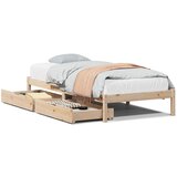 Maison Chic Posteljni okvir - Enojna postelja - Postelja za odrasle brez vzmetnice 90x190 cm trdna borovina-J6647, (21767171) | Shoptok.si