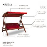 Hanah home Roma 2003 - Red Red Garden Triple Swing Chair | ePonuda.com