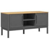 Maison Chic TV omarica - TV stojalo - Televizijska omarica FLORO siva 114x43x55 cm trdna borovina, (21700504) Cene