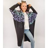 Pri Long cardigan colorful leopard sweater with wool | shoptok.hr