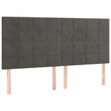  Krevet s oprugama i madracem tamnosivi 200x200 cm baršunasti | shoptok.hr