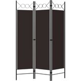 vidaXL Sobna pregrada s 3 panela smeđa 120 x 180 cm | shoptok.hr