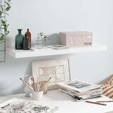 vidaXL Stenska polica visok sijaj bela 80x23,5x3,8 cm MDF | Shoptok.si