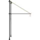 vidaXL Zložljiva tenda krem 150x150 cm tkanina in jeklo | Shoptok.si