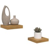  Polica na zidu 2 pcs Bež 23 x 23,5 x 4 cm Konstruirano drvo | shoptok.hr