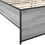  Okvir kreveta boja hrasta 160x200 cm konstruirano drvo i metal | shoptok.hr