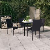  5-dijelni vrtni blagovaonski set crni | shoptok.hr