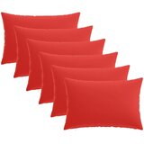  Presvlaka za jastuk 6 pcs HEERLEN Crvena 40 x 60 cm Poliester - Crvena 40 x 60 cm 6 | shoptok.hr