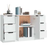  Komoda 3 kosi bel inženirski les, (20654861) | Shoptok.si
