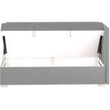 Ghado Sivi kutni dječji krevet s prostorom za odlaganje s madracem 90x200 cm Snugi - | shoptok.hr