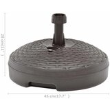  Stalak za suncobran s pijeskom/vodom 20 L smeđi plastični ratan | shoptok.hr