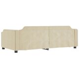 vidaXL Dnevni krevet na razvlačenje krem 90 x 200 cm od tkanine | shoptok.hr