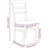 Stolac za blagovanje 2 pcs Svijetlosmeđa i svijetla Čvrsto drvo | shoptok.hr
