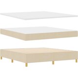 Box Spring Krevet s Madracem Krem Super King Tkanina | shoptok.hr