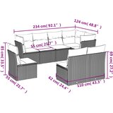  8-dijelni set vrtnih sofa od poliratana s jastucima crni | shoptok.hr