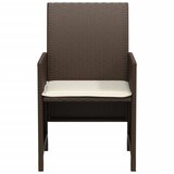  3-dijelni bistro set s jastucima smeđi od poliratana | shoptok.hr