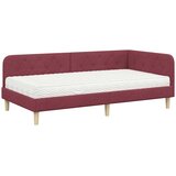  Kutni okvir kreveta Vinska crvena 90 x 190 cm tkanina | Eponuda.ba