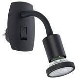 Eglo 300913 - led svetiljka za utičnicu parrini 1xGU10/4,5W/230V crna | Eponuda.com