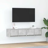 Furnova TV omarica 2 kosa betonsko siva 60x31x25,5 cm inženirski les, (21922805) Cene