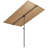 vidaXL Zunanji senčnik z aluminijastim drogom 180x130 cm taupe Cene