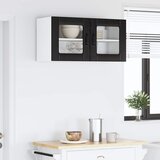  Zidni stakleni ormarić Lucca Crni hrast 80 x 31 x 40 cm | shoptok.hr