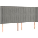 Maison Chic vzglavna omarica - nočna omarica - posteljna omarica z ušesi svetlo sivo 203x16x118/128 cm žamet, (21708576) Cene