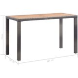 The Living Store Vrtni stol antracit-smeđi 123x60x74 cm masivno bagremovo drvo | shoptok.hr