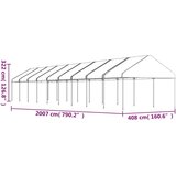  Sjenica s krovom bijela 20 07 x 4 08 x 3 22 m polietilen | shoptok.hr