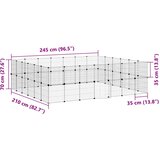  Kavez za ljubimce s 52 panela i vratima crni 35 x 35 cm čelični | shoptok.hr