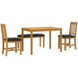  Blagovaonski set 4 kom. Crna Čvrsto Hrastovo Drvo | shoptok.hr