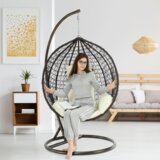 Kondela Viseči stol, baker/rjava/krem, NOLAN NEW | Shoptok.si