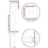  Noge za konzolni stol 4 kom Crne 72-74 cm Čelične | shoptok.hr